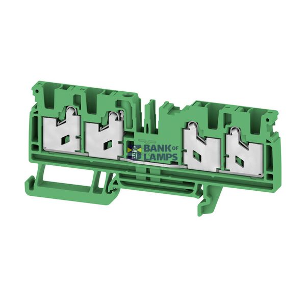 Feed-through terminal block, SNAP IN, green, 4 mm², 32 A, 1000 V, Numb image 1