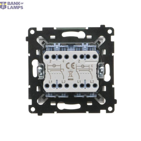 Double equipontential socket, (module), Simon 24, IP20/IP44, white image 1