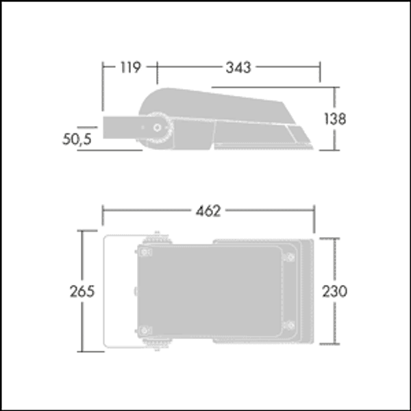 AFP S 36L35-740 WR BS 3550 CL2 GY - LED area floodlight image 3