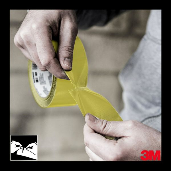 3M™ Duct Tape 399,  Brick & Concrete, Yellow, 44 mm x 50 m, 1 Roll/Pac image 2