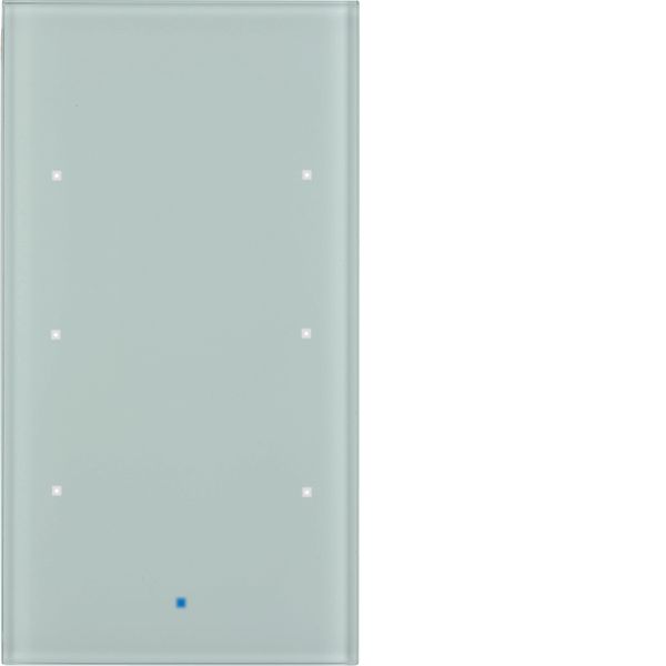 KNX glass sensor 3gang comf, intg bus coupl. unit, KNX-TS sensor, glas image 1