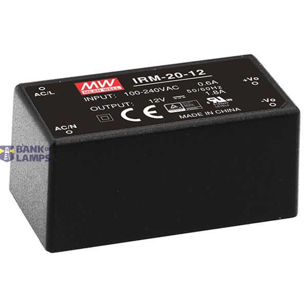 IRM-20-12 Switching power supply, module, 21.6W, 12V, 1.8A, MEAN WELL image 1