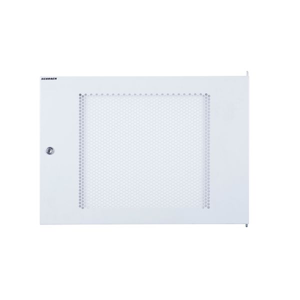 Metal door perforated for wallmounting S-RACK  9U, W=600 image 1