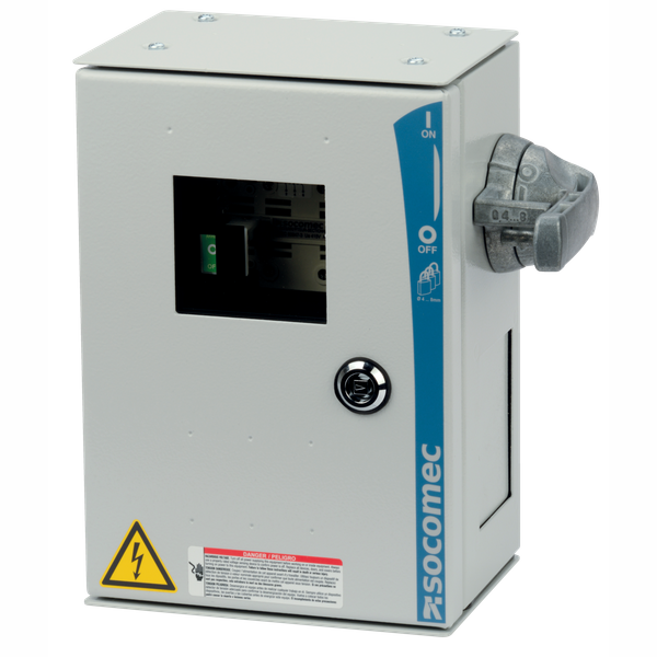 Steel safety enclosure 4P 400A with bottom/bottom connection side oper image 1