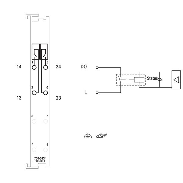 2-channel relay output AC 250 V 2.0 A light gray image 5