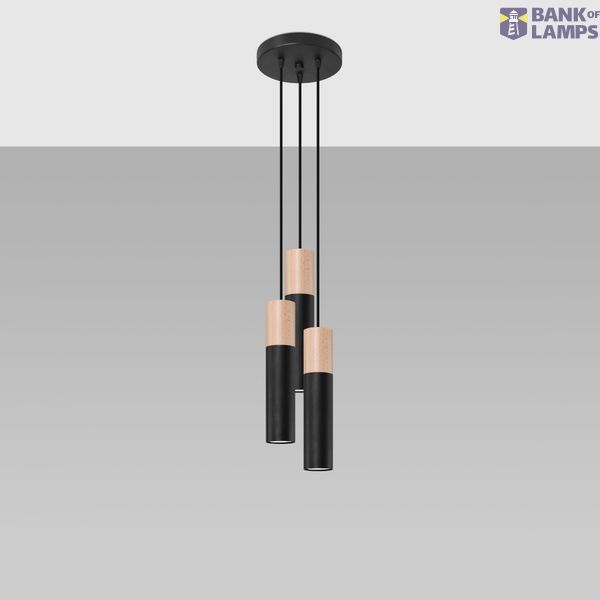 PABLO HANGING LAMP 3P BLACK GU10 3X40W IP20 image 4