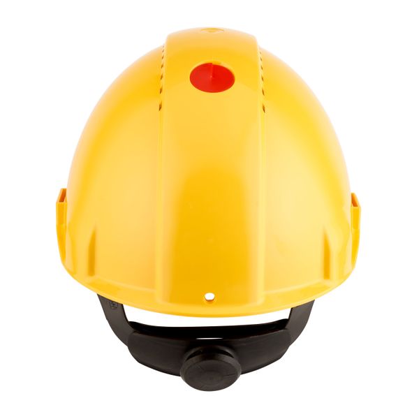 3M™ Hard Hat, Uvicator, Ratchet, Ventilated, Plastic Sweatband, Yellow image 3