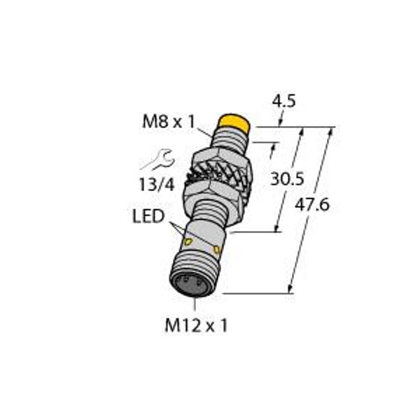 Inductive Sensor With Increased Switching Distance   NI5-M08-AP6X-H1341 image 1