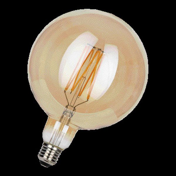 LED Filament G150 E27 240V 8W 2200K Gold DIM image 1