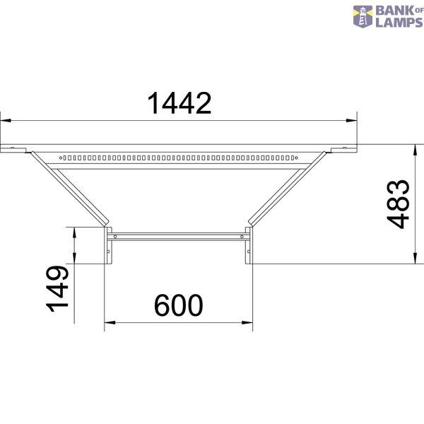Add-on tee for cable ladder 110x600 Steel Hot-dip galvanised zinc image 2
