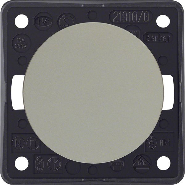 Push-button, NO contact, screw terms, Integro - Design Flow/Pure, chr  image 1