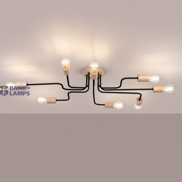 TIMBO CHANDELIER 8 BLACK 8XE27 image 7
