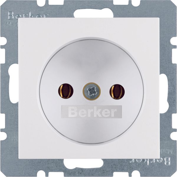 Soc. out. out earthing contact, K.1, p. white glossy image 1