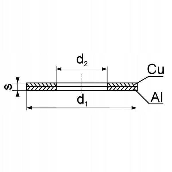 Bi-metallic washer ACP_5-2/50 image 1
