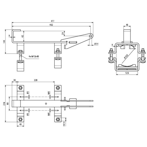Hammer support St/tZn for Bosch GSH 27 VC image 2