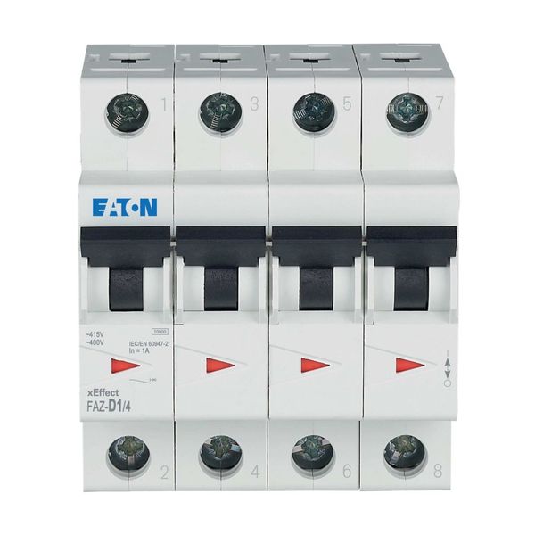 Miniature circuit breaker (MCB), 1 A, 4p, characteristic: D image 17