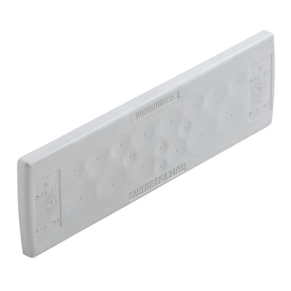 Cable entry plate, Cabtite (cable entry system), TPE, grey, Height: 44 mm, Width: 142 mm, Depth: 12 mm, -40 °C…90 °C, IP54 image 1
