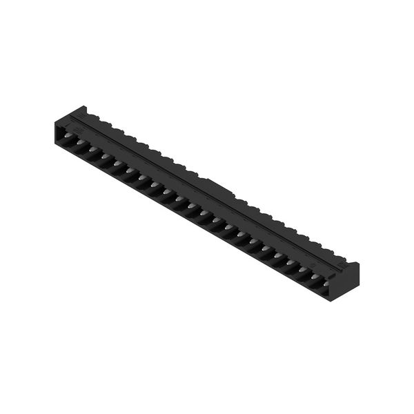 PCB plug-in connector, male header, closed side, THT/THR solder connection, 5.08 mm, Number of poles: 22, 90°, Solder pin length (l): 3.2 mm, tinned, black, Box image 2