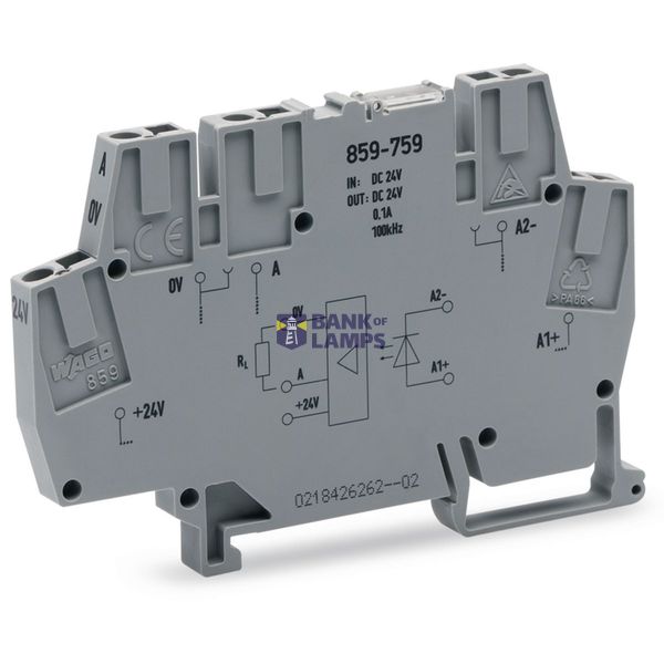 859-759 Optocoupler module; Nominal input voltage: 24 VDC; Output voltage range: 20 … 28.8 VDC image 2