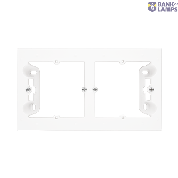 Double surface mounted box, white matt image 1