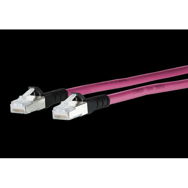 Patch cord Cat.6A AWG 26 0.2 m violet-black image 2