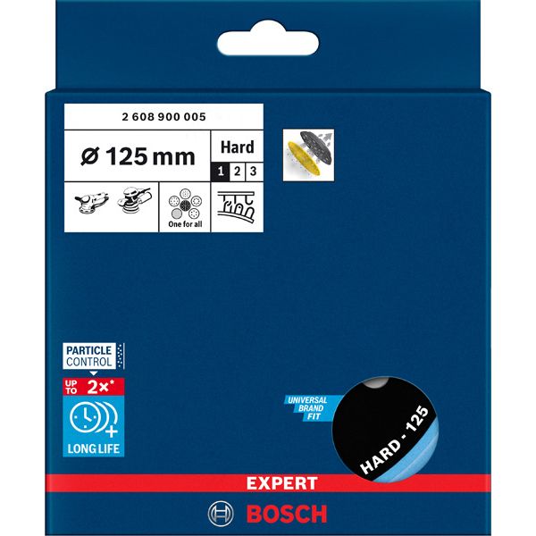 EXPERT Multihole Backing Pads Universal 125 mm, Hard image 1