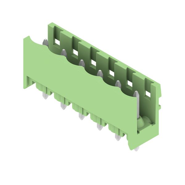 PCB plug-in connector, male header, open side, THT solder connection, 5.08 mm, Number of poles: 6, 180°, Solder pin length (l): 3.2 mm, tinned, Pale green, Box image 2