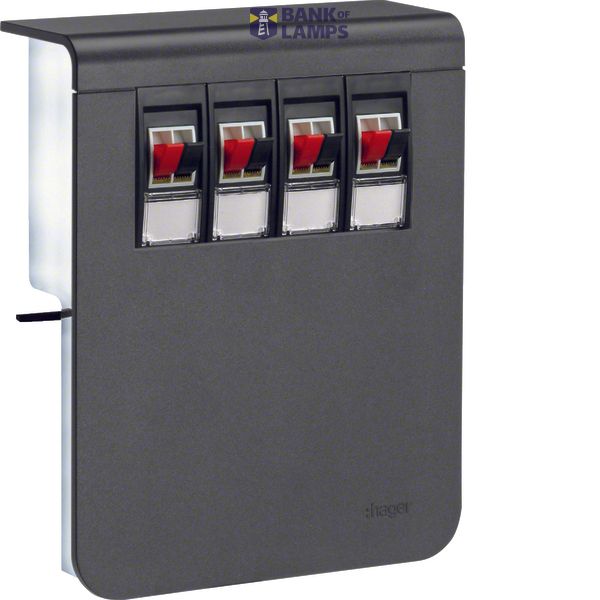 acc.box SL20115 socket+4 loudsp black image 1