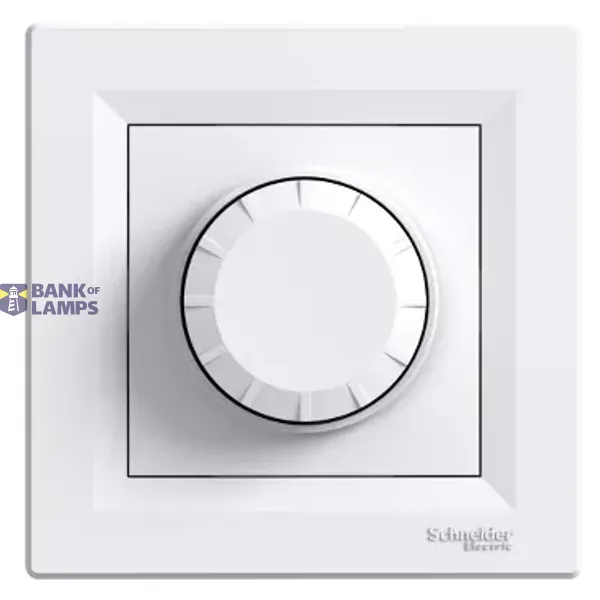 Dimmer white with frame 20-315W Asfora EPH6600121 Schneider image 2