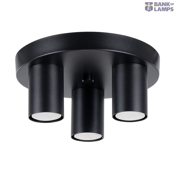 CEILING LAMP LAGOS 3P BLACK 3XGU10 image 2