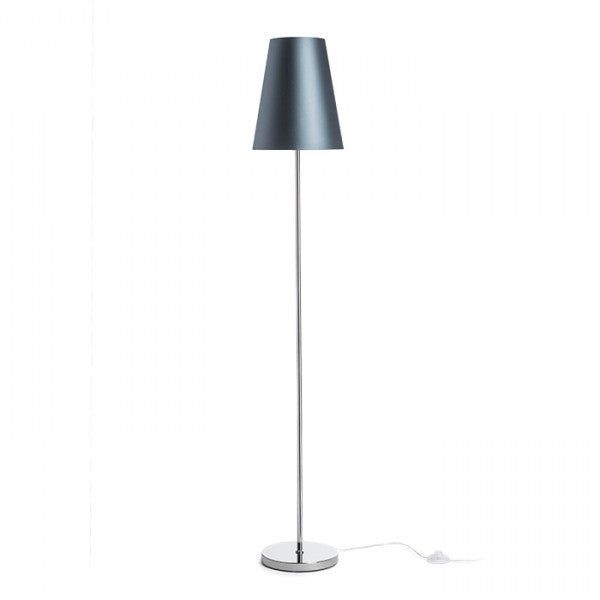 NYC/CONNY 25 floor Monaco petrol blue/silver PVC/chrome 230V LED E27 15W image 1