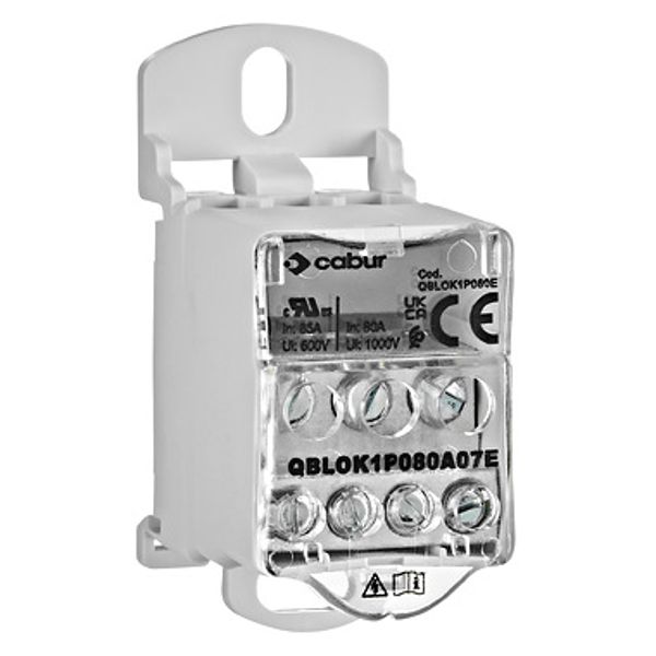 Main branch terminal, 1-pole, 80A, in. 3x16mmý, out. 4x6mmý image 1