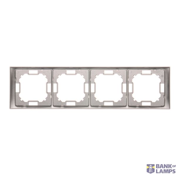 Single break push button with pictogras, 10AX, matt aluminum image 1