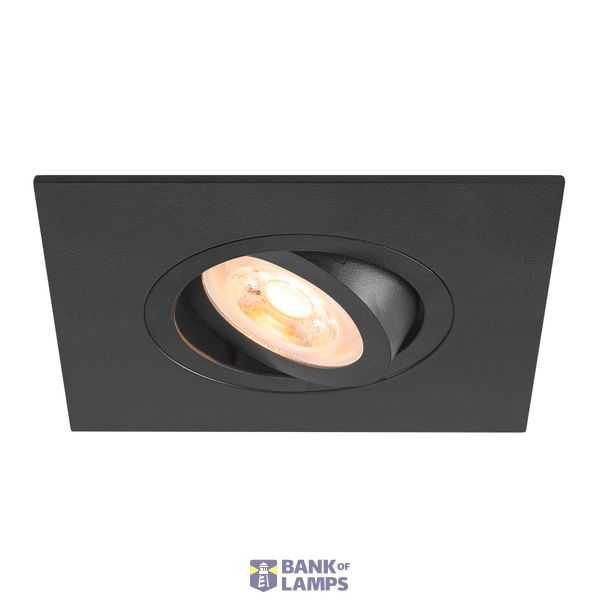 NEW TRIA® 75 XL, recessed ceiling light, square, max. 10W , GU10, black image 1