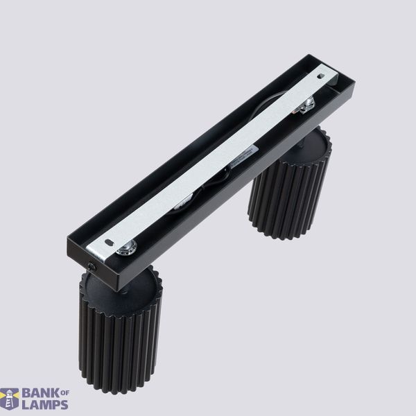 CEILING STRIP WITH TWO MOVABLE SPOTLIGHTS FOR HALLWAY, CARBON SERIES 2XGU10 image 7