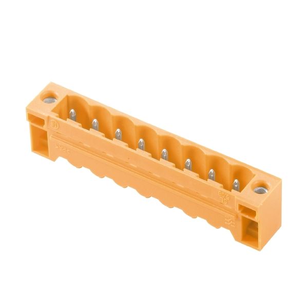 PCB plug-in connector, male header, Flange, THT solder connection, 5.08 mm, Number of poles: 6, 180°, Solder pin length (l): 3.2 mm, tinned, black, Box image 3