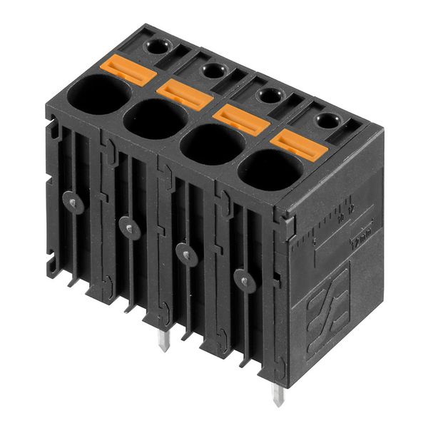 Printed circuit board terminals, 7.50 mm, Number of poles: 6, 180°, Solder pin length (l): 5 mm, tinned, black, PUSH IN without actuator, Clamping range, max. : 6 mm², Box image 1