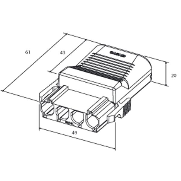 Coupler 4-p socket, str-rel, blk image 4
