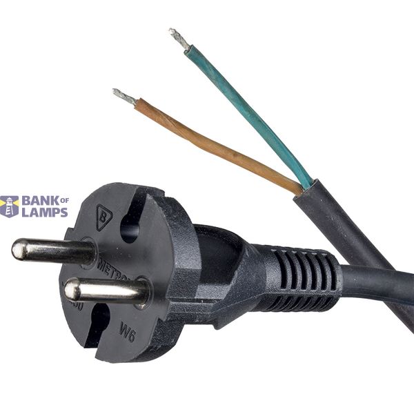 Connection cable W-6 H05RR-F 2X1 (rubber) black image 1