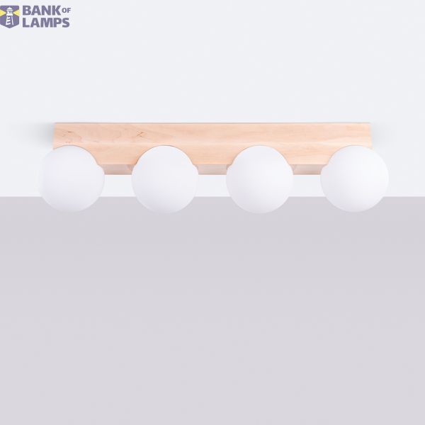 Ceiling lamp BULBO 4 natural wood image 8