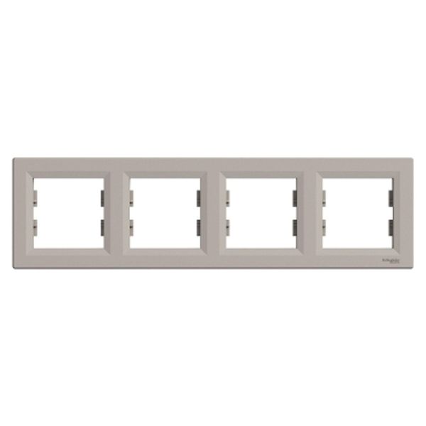 Asfora-horizontal 4-gang frame-bronze image 2