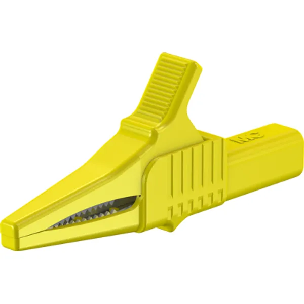 Alligator clip, yellow, max. 20 mm, L 82.2 mm, CAT II, socket 4 mm, 66.9755-24 image 1