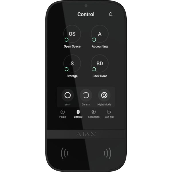 Wireless Desfire/bluetooth touchscreen, black image 1