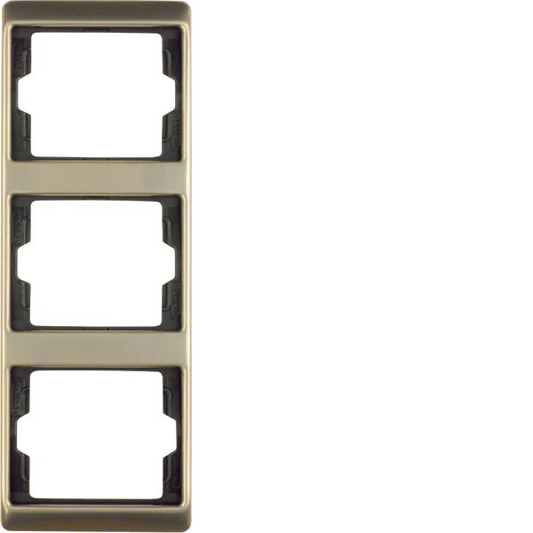 Frame 3gang vertical Arsys light bronze, metal image 1