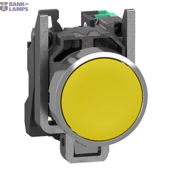 Metal PB yellow flush 1 NO Push-in image 2