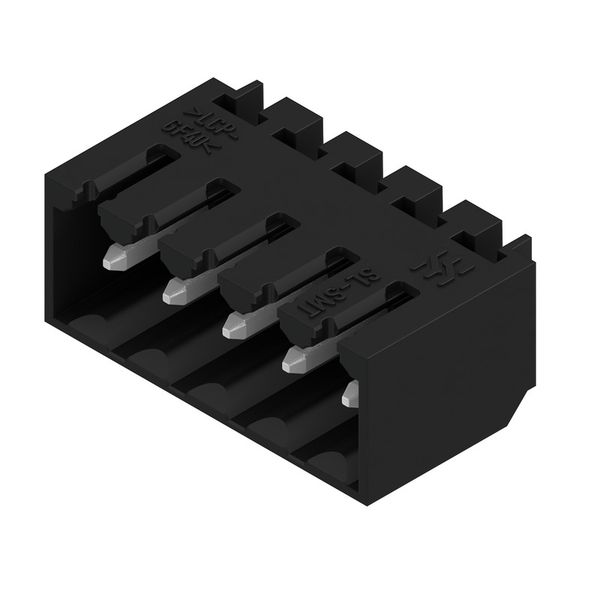 PCB plug-in connector, male header, closed side, THT/THR solder connection, 3.50 mm, Number of poles: 5, 90°, Solder pin length (l): 1.5 mm, tinned, black, Tape image 2