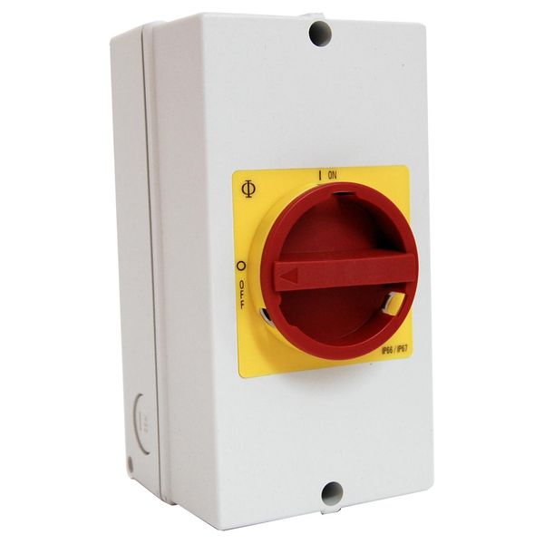 Repair switch emergency off, 6-pole, NO/NC aux + PE term 25A image 1