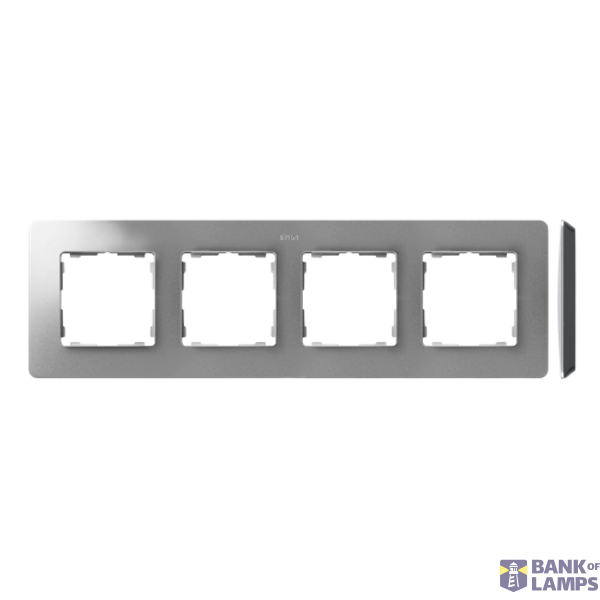 Quadruple frame, aluminum, black base image 1