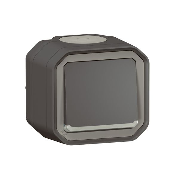 PLEXO 1 GANG 2-WAY SWITCH INDICATOR - ANTHRACITE - SURFACE image 1