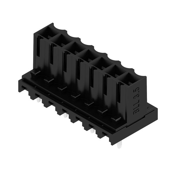 PCB plug-in connector, female header, closed side, THT solder connection, 3.50 mm, Number of poles: 7, 180°, Solder pin length (l): 3.2 mm, tinned, black, Tube image 3